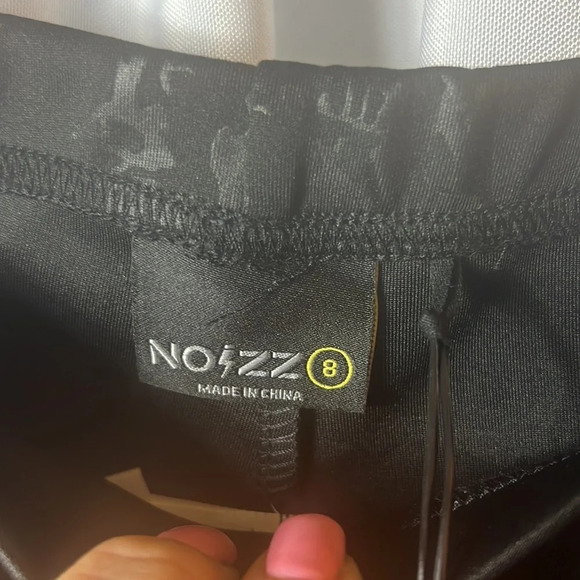 Noizz Kids Black Skull Print Leggings Girls Size 8 Stretch Gothic Punk Tights - Picture 6 of 9